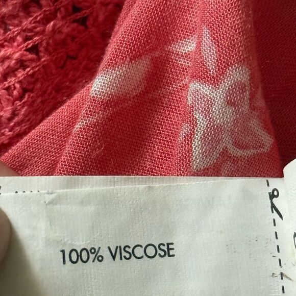 Poupette St Barth Girls Sasha Lace Trimmed Mini Dress Pink Floral. Size XL. - Picture 7 of 7